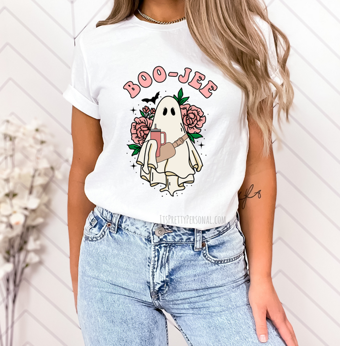 #45 DTF Print-Ghost Boo-Jee Floral