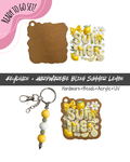 #45B HARDWARE, BEAD + KEYCHAIN KIT- "Bling Summer Lemon "- UV DTF + Acrylic Blank