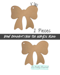 #47- Big Bow Acrylic Blanks- 2 pieces total