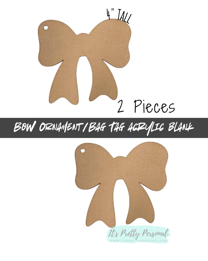 #47- Big Bow Acrylic Blanks- 2 pieces total