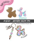 #4B HARDWARE, BEAD + KEYCHAIN KIT- "Balloon Dog"- UV DTF + Acrylic Blank
