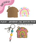#55B HARDWARE, BEAD + KEYCHAIN KIT- "Small Hands Big Things"- UV DTF + Acrylic Blank