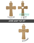 #57-CROSS HEART- Keychain Ornament- 2 pieces total