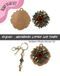 #59B HARDWARE, BEAD + KEYCHAIN KIT- "Leopard Camp Flower"- UV DTF + Acrylic Blank