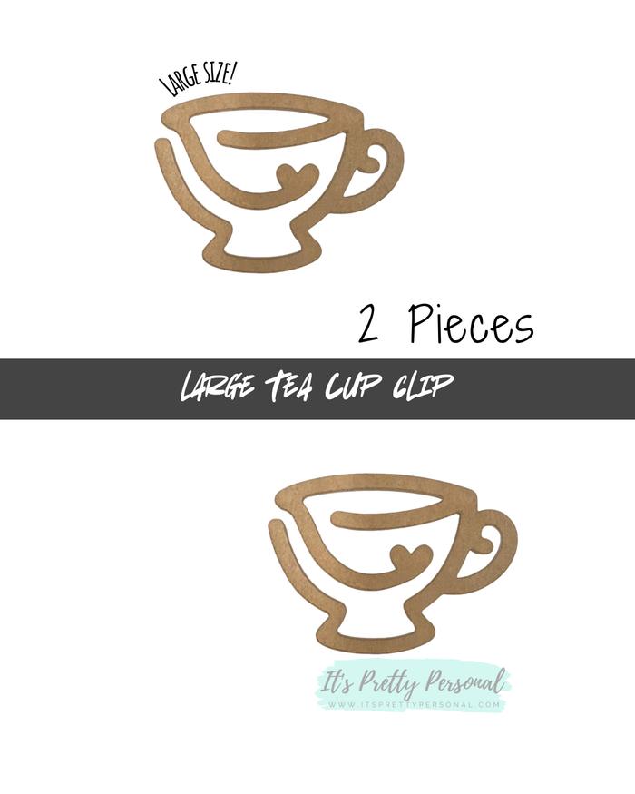 #6- TEA CUP PAPERCLIP- 2 pieces total