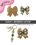 #61B HARDWARE, BEAD + KEYCHAIN KIT- "Camo Bow"- UV DTF + Acrylic Blank