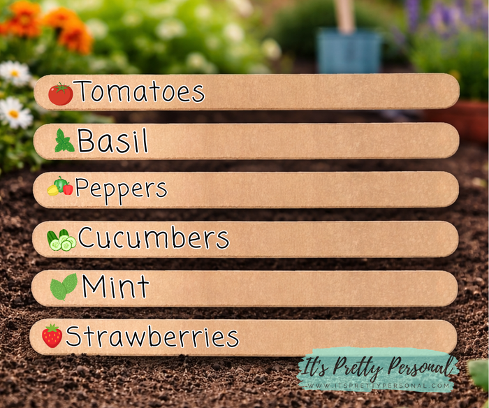 #62- Plant Sticks 7 Pack Acrylic Blanks + UV DTF