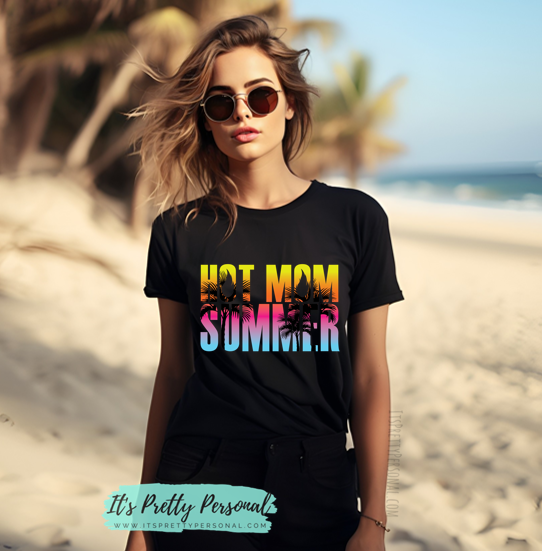 #62 DTF Print-Neon Hot Mom Summer