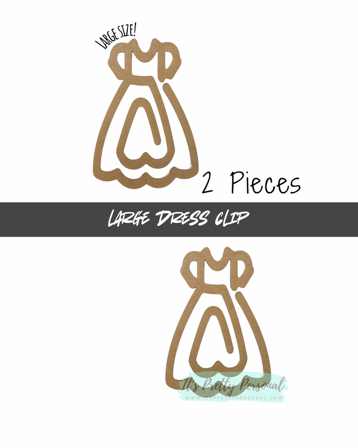 #64- DRESS PAPERCLIP- 2 pieces total