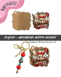 #65B HARDWARE, BEAD + KEYCHAIN KIT- "Western Wildcard"- UV DTF + Acrylic Blank