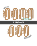 #67- 7 DAYS PAPERCLIP- 7 pieces total