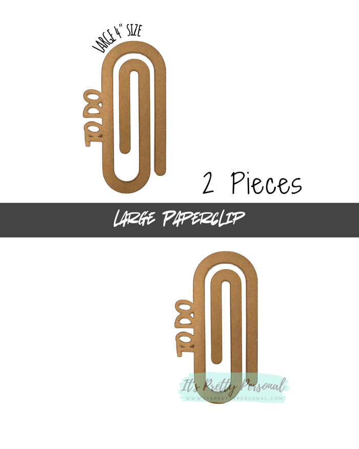 #69- TO DO LARGE PAPERCLIP- 2 pieces total