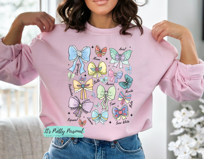 #69 DTF Print-Princess Magical Bows