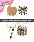 #70B HARDWARE, BEAD + KEYCHAIN KIT- "Western Hat Bow"- UV DTF + Acrylic Blank