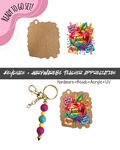 #71B HARDWARE, BEAD + KEYCHAIN KIT- "Teacher Appreciation"- UV DTF + Acrylic Blank