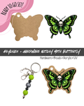 #74B HARDWARE, BEAD + KEYCHAIN KIT- "Witchy Moth Butterfly"- UV DTF + Acrylic Blank