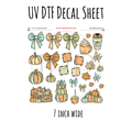 7"x7"- #107- Fall Farm Fresh Pumpkins Cerra Shop- UV DTF Decal SHEET