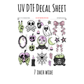 7"x7"- #108- Spooky Ghost Witch Cerra Shop- UV DTF Decal SHEET