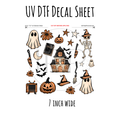 7"x7"- #112- Classic Spooky Haunted House Cerra Shop- UV DTF Decal SHEET