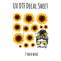 7"x7"- #13- Sunflower- UV DTF Decal SHEET