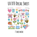 7"x7"- #146- Quilt Spring- UV DTF Decal SHEET