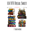 7"x7"- #150- Stained Glass Books- UV DTF Decal SHEET