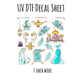 7"x7"- #151- Magic Carpet Princess- UV DTF Decal SHEET