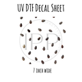 7"x7"- #16- Watermelon Seeds - UV DTF Decal SHEET