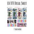 7"x7"- #165- Energy Drink Book Read More- UV DTF Decal SHEET