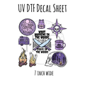 7"x7"- #22- Spooky Camping - UV DTF Decal SHEET
