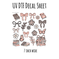 7"x7"- #36-Books and Bows- UV DTF Decal SHEET (Cerra Creates)