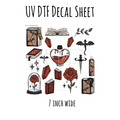 7"x7"- #40-Dark Romance Book Lover- UV DTF Decal SHEET (Cerra Creates)