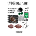 7"x7"- #5- Football- UV DTF Decal SHEET