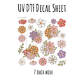 7"x7"- #52-Floral Boho - UV DTF Decal SHEET (Cerra Creates)