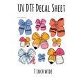 7"x7"- #59-Teacher Bows- UV DTF Decal SHEET