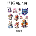 7"x7"- #64-Alice Wonder- UV DTF Decal SHEET