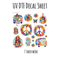 7"x7"- #70- VW Hippie - UV DTF Decal SHEET