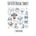 7"x7"- #77-Nautical Coastal Cowgirl- UV DTF Decal SHEET