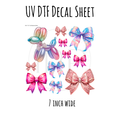 7"x7"- #78-Balloon Dog Bows- UV DTF Decal SHEET