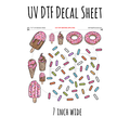 7"x7"- #89-Sweet Sprinkle Treats- UV DTF Decal SHEET (Cerra Creates)