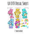 7"x7"- #90-Bears that Care- UV DTF Decal SHEET