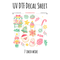 7"x7"- #97-Pastel Christmas Cookie Treats- UV DTF Decal SHEET