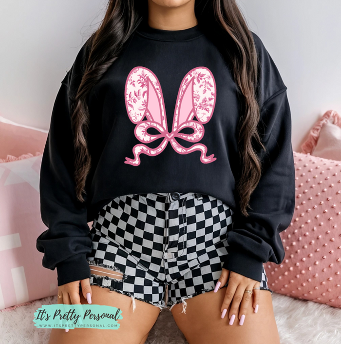 #8 DTF Print-Pink Easter Bunny Bow