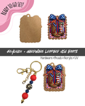 #80B HARDWARE, BEAD + KEYCHAIN KIT- "Leopard USA Boots"- UV DTF + Acrylic Blank