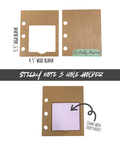 #9- 3 HOLE STICKY NOTE HOLDER- Acrylic Blank- 3 pieces total