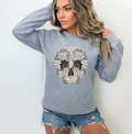 #90 DTF Print- Cerra Floral Skully