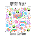 #93- Double 16oz Wrap Adhesive Apothcary April 2025 Alien Design- UV DTF Decal SHEET