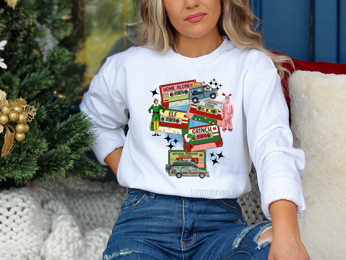 #99 DTF Print- Classic Christmas Tapes