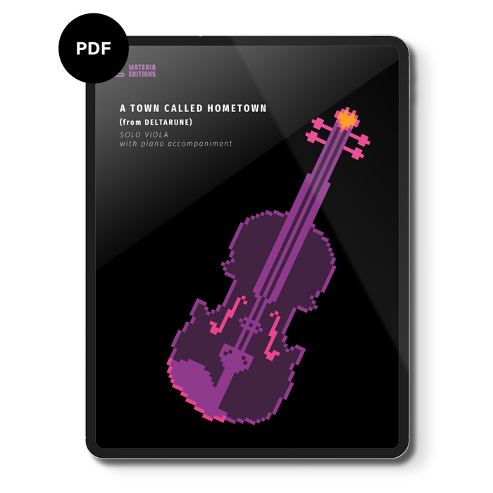 A Town Called Hometown (from DELTARUNE) (for Solo Viola with Piano Accompaniment) Digital Sheet Music