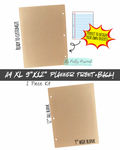 A4- XL Planner Cover Front + Back- 2 pieces total (9”x12” XL OPTION)